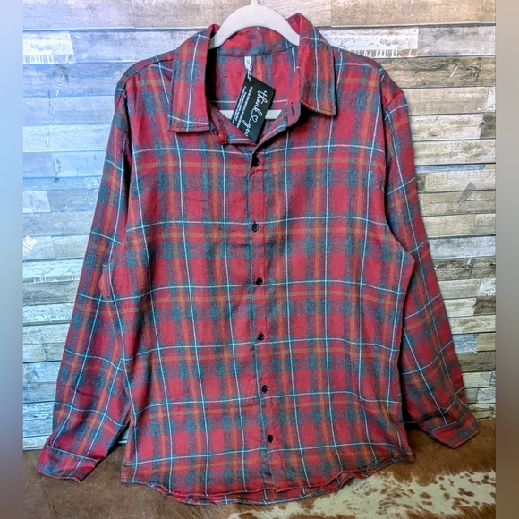 Johnny Cash I Walk The Line Upcycled Handcrafted Flannel Shirt - Picture 11 of 15